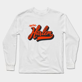 Harlem New York - Harlem Logo - Harlem Shirt Long Sleeve T-Shirt